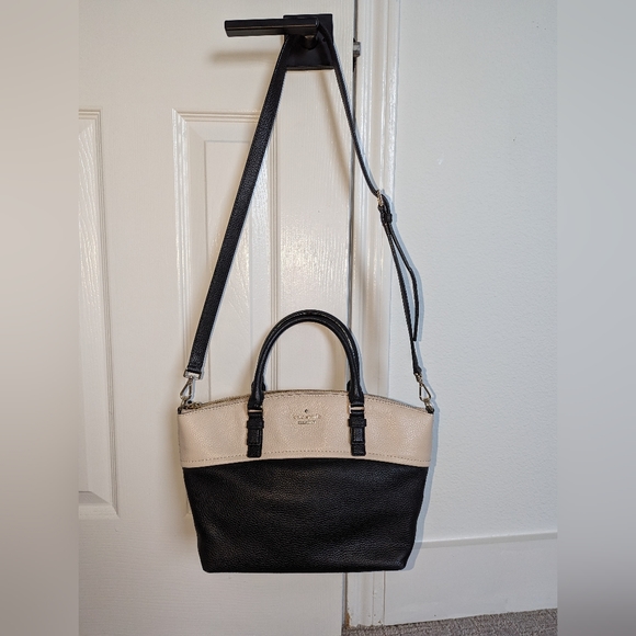 Kate Spade Jackson Street Small Dixon, Pebble Leather, Colorblock Black & Cream - Picture 3 of 15